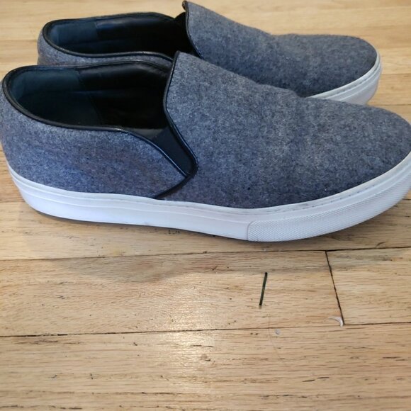 Celine Wool Sneaker Slip On Gray Flat 38.5 US 8 Minimalist Comfort Quiet Luxury - Picture 7 of 9